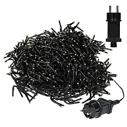 Ecd Germany Guirlande lumineuse chaîne en grappe de Noël mariage blanc chaud 11 m 1512 LEDs