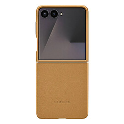 Samsung Coque Officielle Samsung pour Galaxy Z Flip 7 Kindsuit Doublure Soft Touch Camel