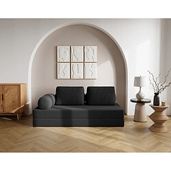 Lisa Design Lonny - Canapé 3 places convertible en velours côtelé