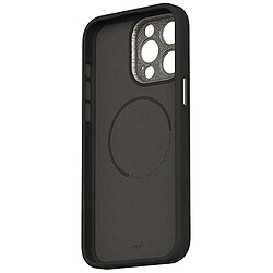 Moshi Coque en Cuir Slim pour iPhone 15 Pro Compatible MagSafe Noir
