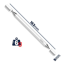 wiwu Stylet Tactile 2 en 1 pour Écran ou Papier avec Stylo Bille Intégré Blanc pas cher