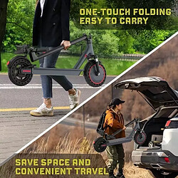 AOVOPRO LADPED Trottinette électrique pliable LP10 Avec Double Suspension 10 pouces- 500W - 10.5Ah - Noir pas cher