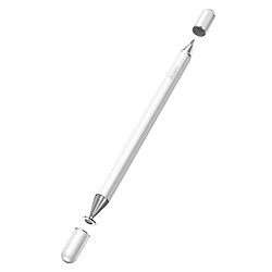 wiwu Stylet Tactile 2 en 1 pour Écran ou Papier avec Stylo Bille Intégré Blanc