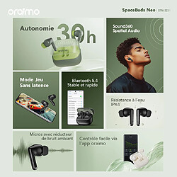 oraimo SpaceBuds Neo – Écouteurs sans fil Bluetooth 5.4, son HD, autonomie 35 h, IPX4