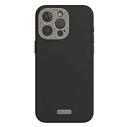 Moshi Coque en Cuir Slim pour iPhone 15 Pro Compatible MagSafe Noir