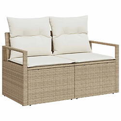 Acheter vidaXL Ensemble de Canapés avec coussin 5 pcs Beige et crème polyrotin