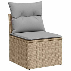 Acheter vidaXL Ensemble de canapé de jardin 4 pcs Beige Poly rotin