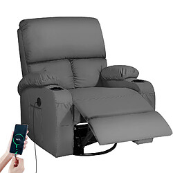 Shade&Beyond Fauteuil de massage électrique - Gris, Fauteuil de massage vibrant et chauffant