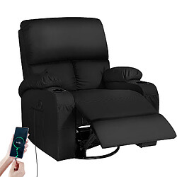 Shade&Beyond Fauteuil de massage électrique - Noir, Fauteuil de massage vibrant et chauffant