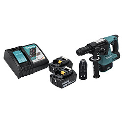 Makita DHR 243 RG Marteau perforateur sans fil 18 V SDS plus Brushless + 2x batterie 6,0 Ah + chargeur