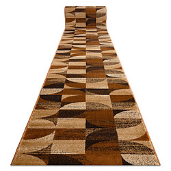 RUGSX Tapis de couloir ROYAL H387 GÉOMÉTRIQUE marron moutarde 70cm 70x720 cm 