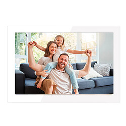 AgfaPhoto AGFA PHOTO Cadre Photo Connecté Realiview APF1000 Wi-Fi 10" LCD Ecran en Verre - Affichage Photos/Vidéos, Horloge, Météo, Rotation Auto, Mémoire 32Go, Appli FRAMEO iOS/Android Incluse - Blanc