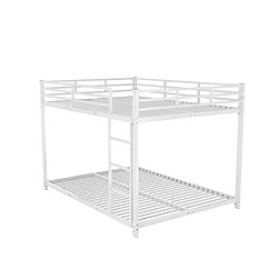 Acheter modfu Lit superposé 140x200 cm, métal, blanc