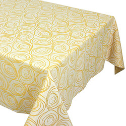 Linnea nappe ronde jacquard coton Spirale - blanc