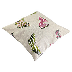 Linnea Housse de coussin 45x45 cm TERROSSA Papillons roses Polycoton