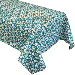 Linnea nappe enduite rectangulaire Aster - Bleu canard