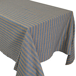Linnea nappe coton Cévènnes à rayures - Bleu
