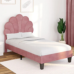 Idmarket Lit coquillage velours rose