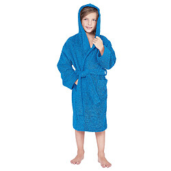 Avis Linnea peignoir enfant à capuche éponge velours - Bleu