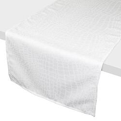 Linnea Chemin de table jacquard Lounge - Blanc