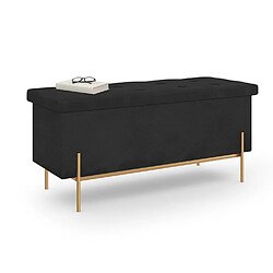 Idmarket Banc LOUIS velours n/doré 100