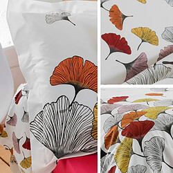 Avis Linnea drap plat percale coton Ginkgo - Rose