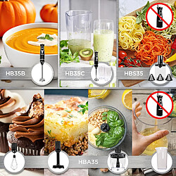 Duronic HB35C Mixeur plongeant à main 350W | 2 Réglages de Vitesses | 2 lames en acier inoxydable | 2 cruches de 600 ml | Résiste à la chaleur | Idéal pour Pâtisserie Smoothie Purée Fruits Légumes pas cher