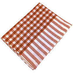 Linnea nappe carrée à carreaux en coton - Rouge paprika