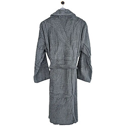 Avis Linnea peignoir de bain adulte col châle éponge coton - Anthracite