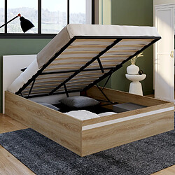 Idmarket LIT COFFRE SEASIDE 140X190 CM