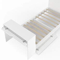 Idmarket LIT SIMPLE OMAHA 90X190CM BLAN pas cher