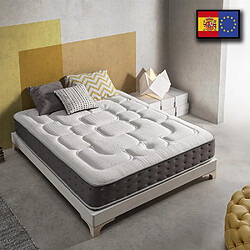 Simpur Matelas 160x190 Royal Top, mousse mémoire ViscoGraphene, 30 cm, 11 zones, thermo-régulé, excellente indépendance de couchage