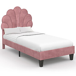 Idmarket Lit coquillage velours rose