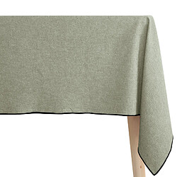 Linnea Nappe carrée coton lavé HONO - Vert opale - Nappe classique carrée en coton fil teint HONO - Finition point bourdon - Entretien facile - Lavable en machine 40 °C - Compatible sèche-linge à température modérée
