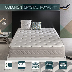 Simpur Matelas 160x200 mousse crystal royalty mousse confort multizone épaisseur 30 cm ferme - 7 zones de confort