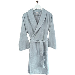 Linnea Peignoir de bain col châle adulte - Bleu pas cher