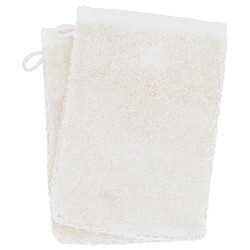 Linnea lot de 2 gants de toilette Softy - Ivoire