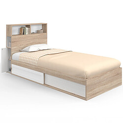 Idmarket Lit simple CLEM avec rangement