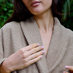 Acheter Linnea Peignoir de bain NAIA col châle - Beige