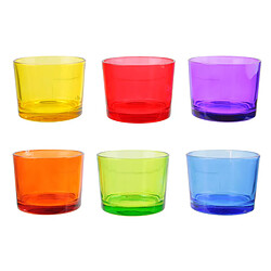 Linnea Lot de 6 verres à eau colorés 16cl collection NUANCE multicolore