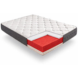 Simpur Matelas 160x190 Grand Class, mousse multizone 30 cm, 7 zones, tissu stretch, hypoallergénique, auto-régulation de température