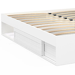 Idmarket CADRE LIT SALEM 180X200 CM BL pas cher