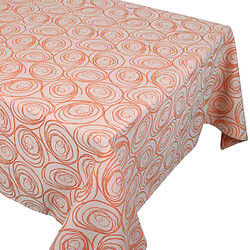 Linnea nappe rectangulaire jacquard coton Spirale - orange