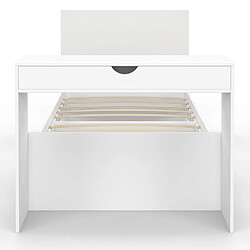 Avis Idmarket LIT SIMPLE OMAHA 90X190CM BLAN