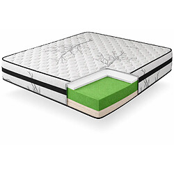 Simpur Matelas 140x200 mousse therapy carbone anti stress mousse h.r. épaisseur 19 cm tissu 3d système airfresh