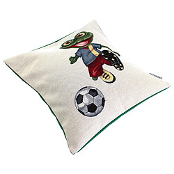 Linnea Housse de coussin 45x45 cm GRAZIE Grenouille footballeuse polycoton acrylique