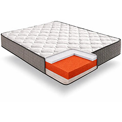 Simpur Matelas 120x190 cm Natur Plus, mousse multizone, 30 cm, tissu stretch, 7 zones de confort, morphologique et excellente aération