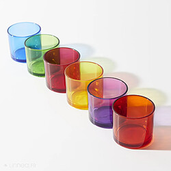 Linnea Lot de 6 verres colorés collection Nuance