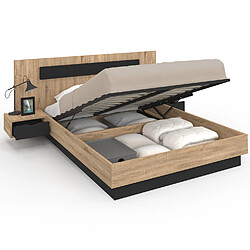 Idmarket LIT COFFRE SANTA 140X190 CM