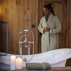 Linnea Peignoir de bain NAIA col châle - Beige pas cher